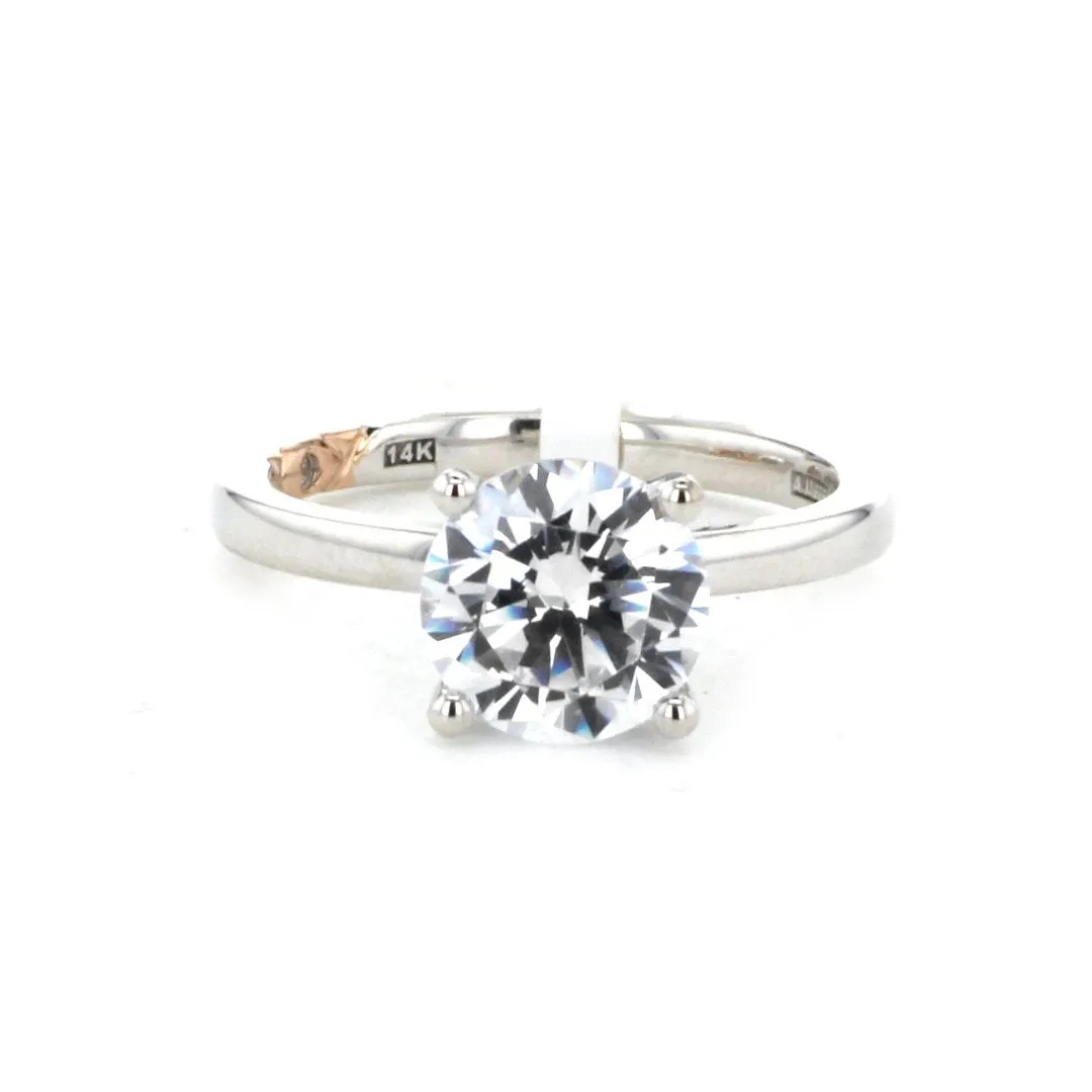 0.09 ctw Diamond Hidden Halo Engagement Ring