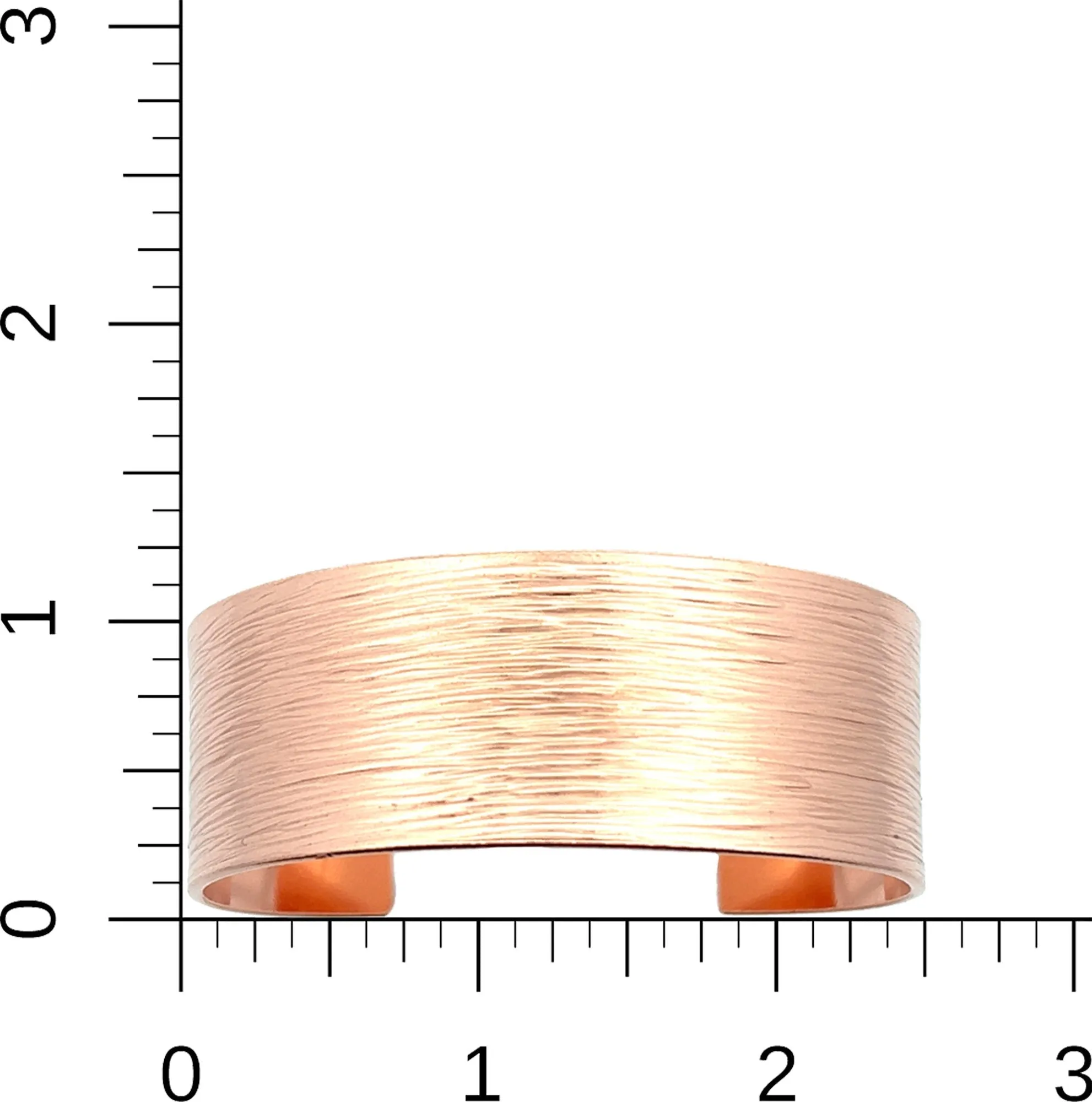 1 Inch Wide Bark Copper Cuff Bracelet - Solid Copper Cuff