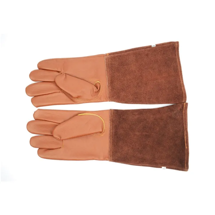 1 Pair JJ-GD102 Floral Garden Cut-Resistant Genuine Leather Gloves, Size: M