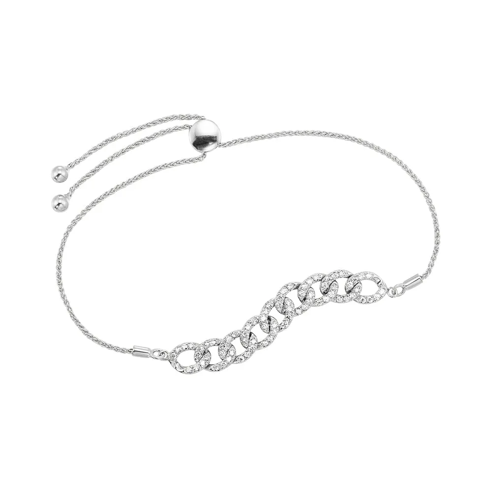 10KT WHITE GOLD DIAMOND (5/8CTW) BRACELET