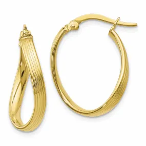 10kt Yellow Gold Polished Hinged Hoop Earrings