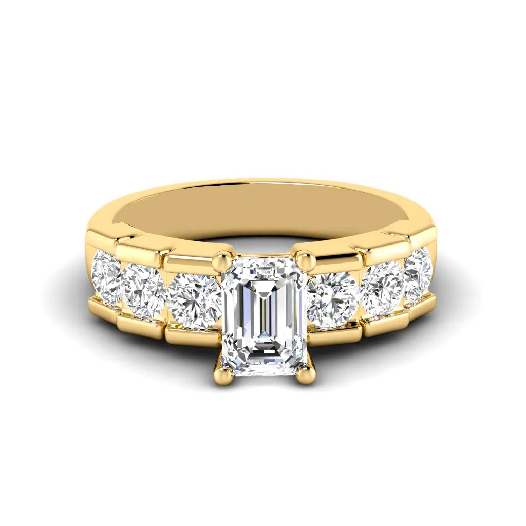 1.20-2.35 CT Round & Emerald Cut Diamonds - Engagement Ring