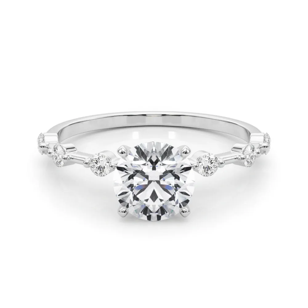 14K Bezel Set Diamond Engagement Ring