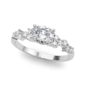 14K East to West Engagement Ring