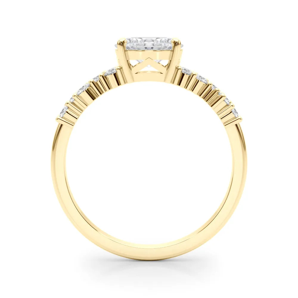 14K East to West Engagement Ring