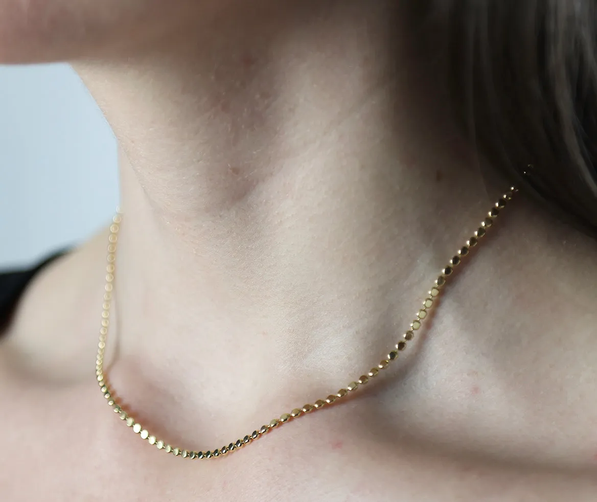 14K-gold-filled disco chain necklace