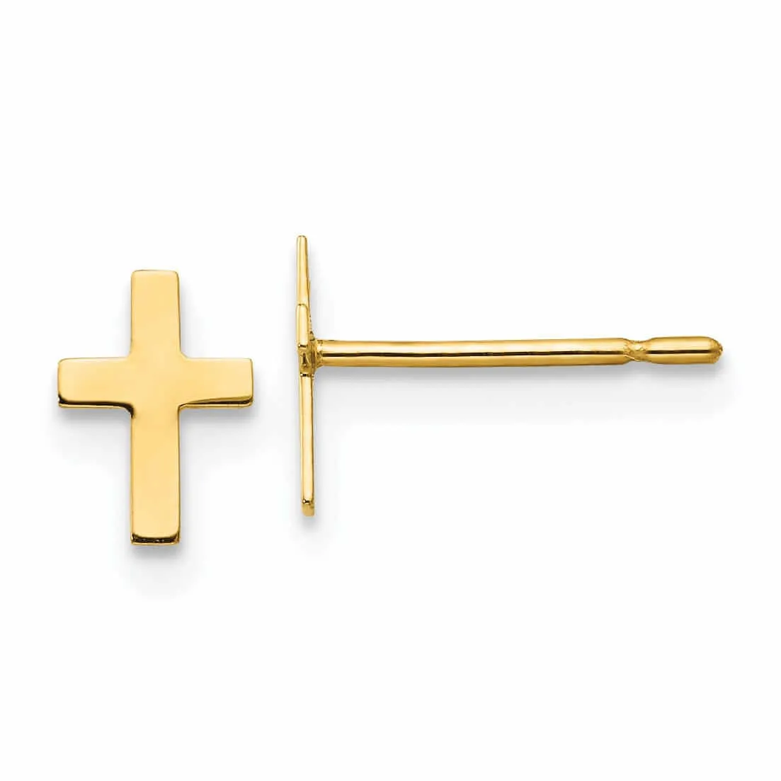 14k Madi K Childrens Cross Post Earrings