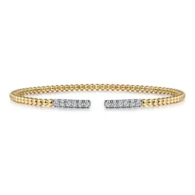 14K Yellow Gold 0.31ctw Diamond Bangle Bracelet