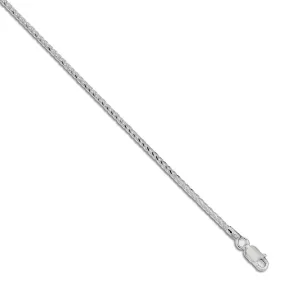 1.5mm Sterling Silver Diamond Cut Solid Round Spiga Chain Bracelet