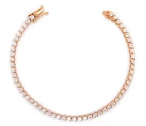 18K Rose Gold Diamond Tennis Bracelet