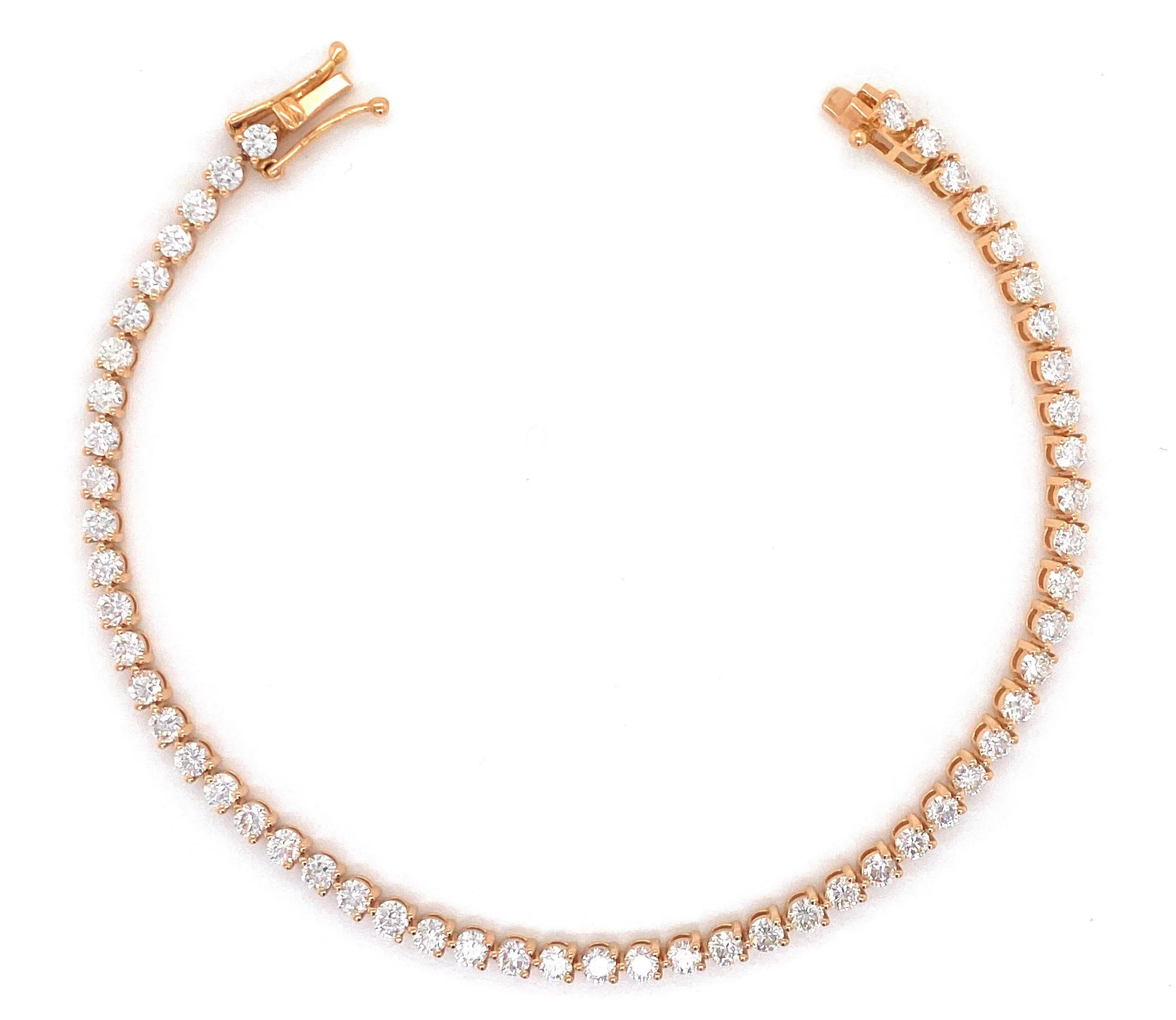 18K Rose Gold Diamond Tennis Bracelet