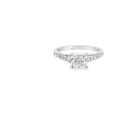 18KW Diamond Engagement Ring