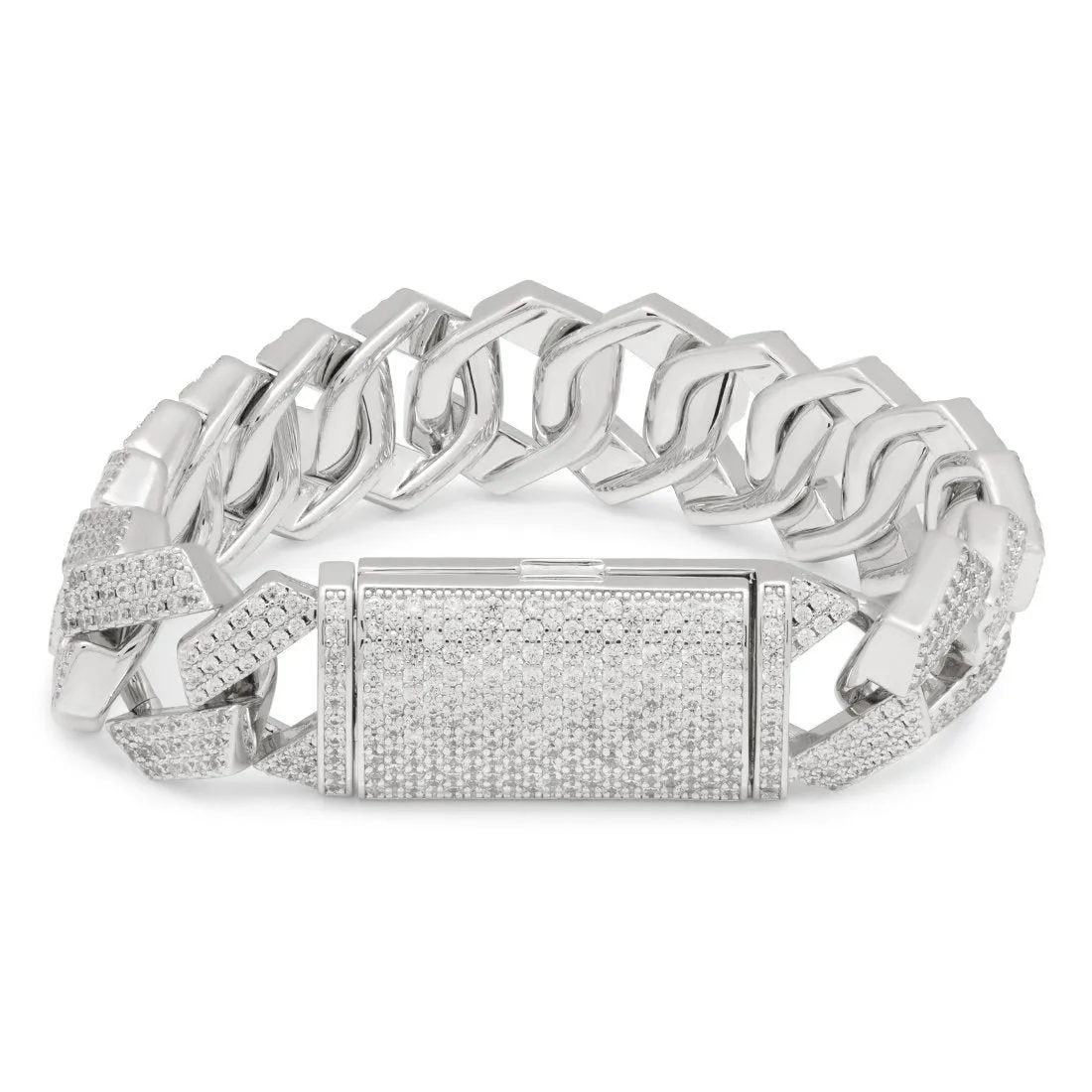 18mm Diamond Cut Miami Cuban Bracelet