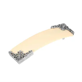 1928 Jewelry Vintage Style Filigree Accent Bar Hair Barrette