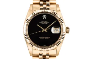 1972 Rolex 18K YG DateJust 1601 with Onyx Dial