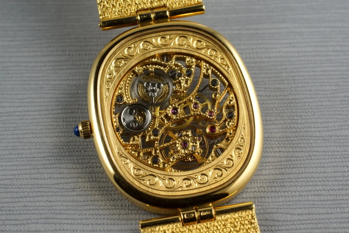 1991 YG Patek Philippe Skeleton 3881/001 with Box and Papers