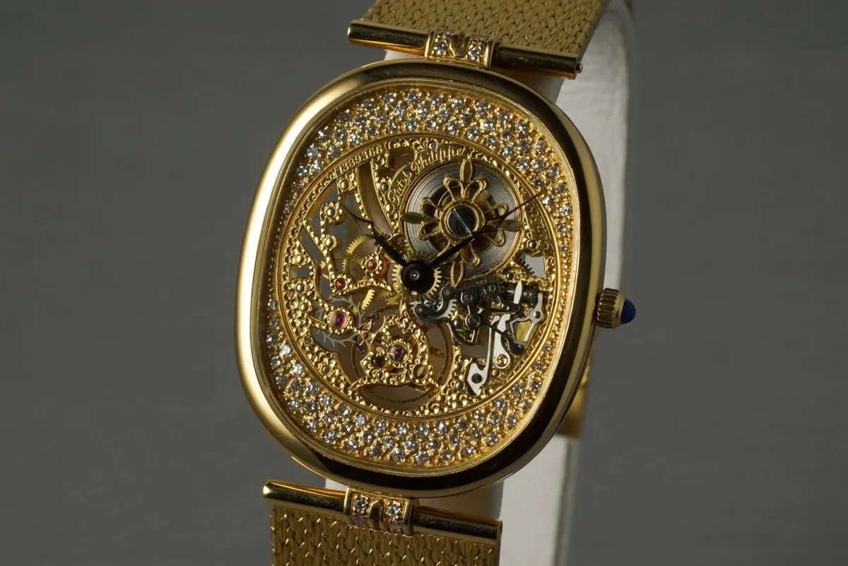 1991 YG Patek Philippe Skeleton 3881/001 with Box and Papers