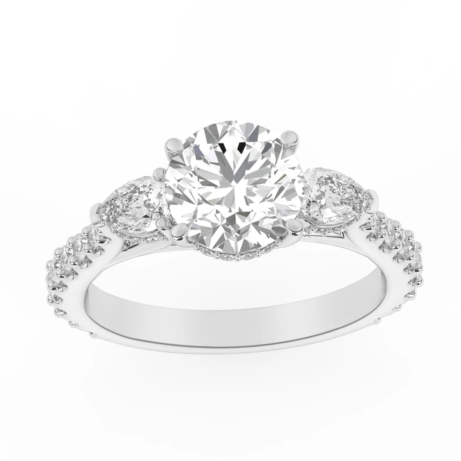 2.09CTW Lab Grown Diamond Engagement Ring