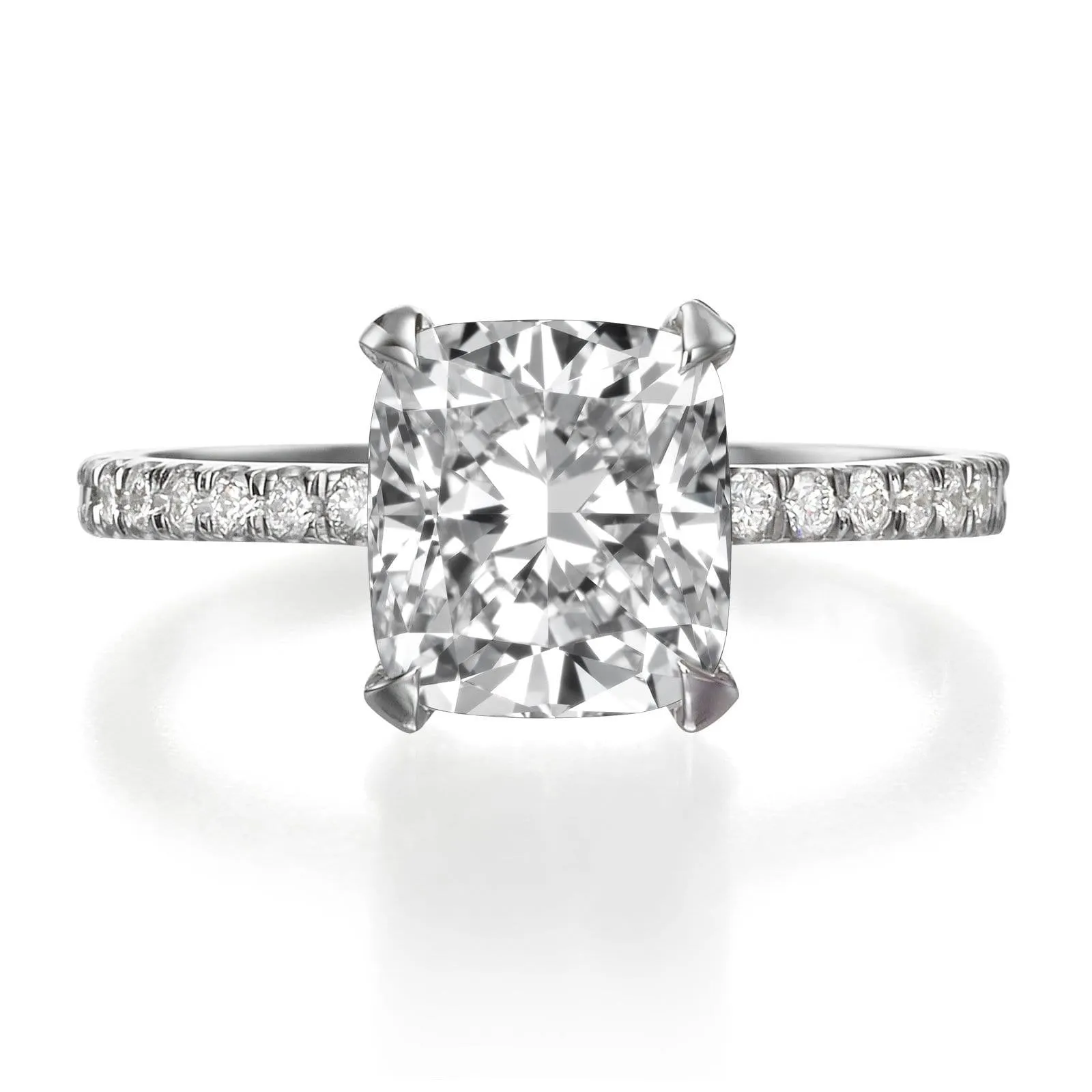 2.61 ct Cushion Cut Diamond Engagement Ring