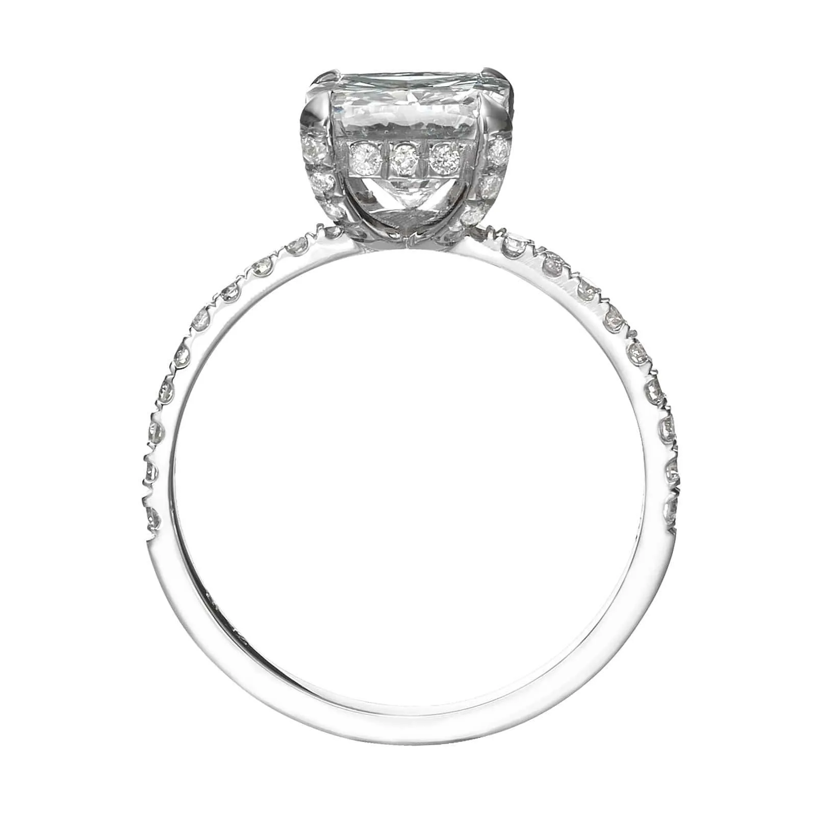 2.61 ct Cushion Cut Diamond Engagement Ring