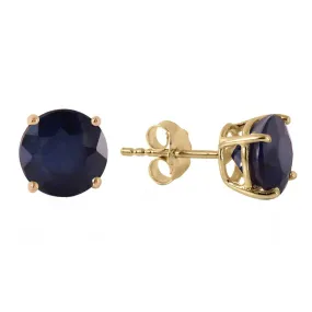 3.3 Carat 14K Solid Yellow Gold Once Upon A Love Sapphire Earrings