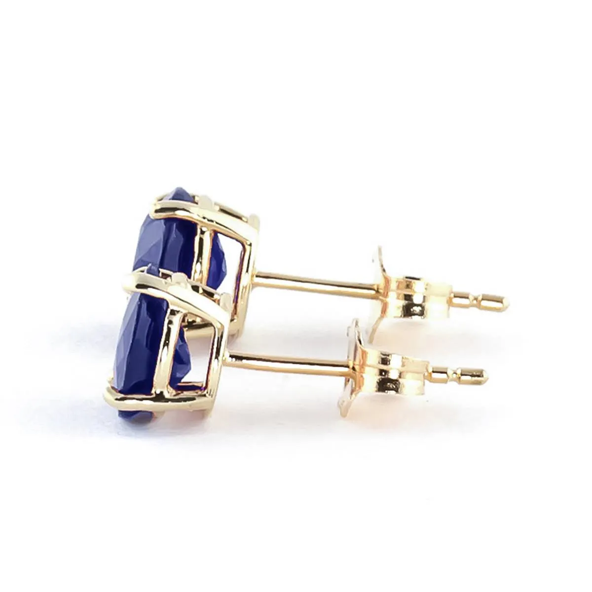 3.3 Carat 14K Solid Yellow Gold Once Upon A Love Sapphire Earrings