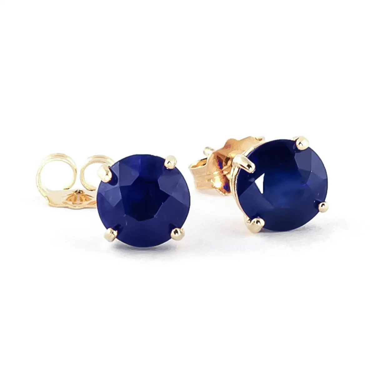 3.3 Carat 14K Solid Yellow Gold Once Upon A Love Sapphire Earrings