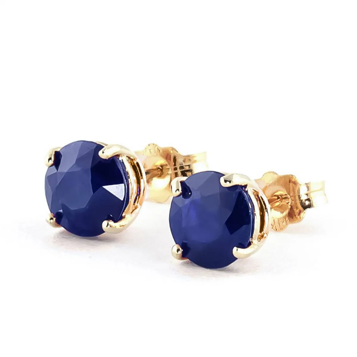 3.3 Carat 14K Solid Yellow Gold Once Upon A Love Sapphire Earrings