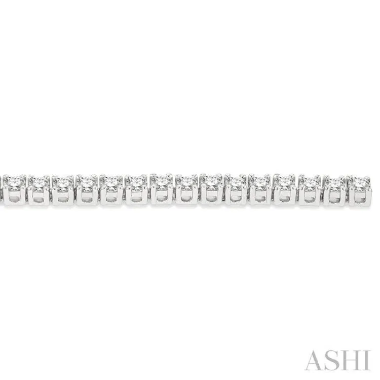 5 ctw Round Cut Diamond Tennis Bracelet in 14K White Gold