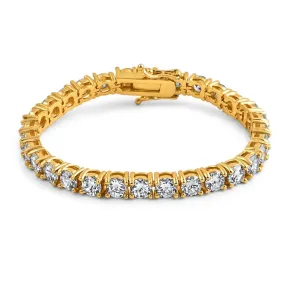 6MM CZ 1 Row Bling Bling Tennis Bracelet Gold