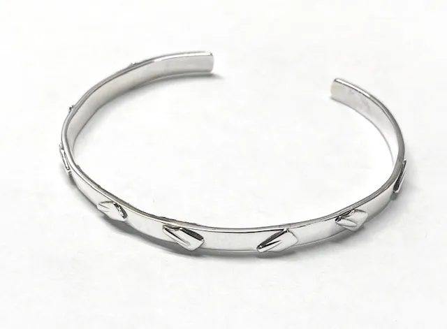 8 Petite Rowing Blades & Cox Cuff Bracelet by Rubini Jewelers