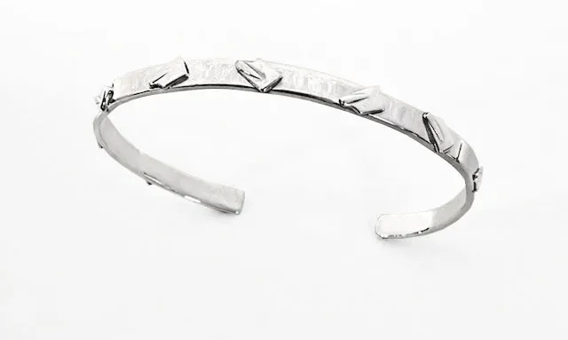 8 Petite Rowing Blades & Cox Cuff Bracelet by Rubini Jewelers