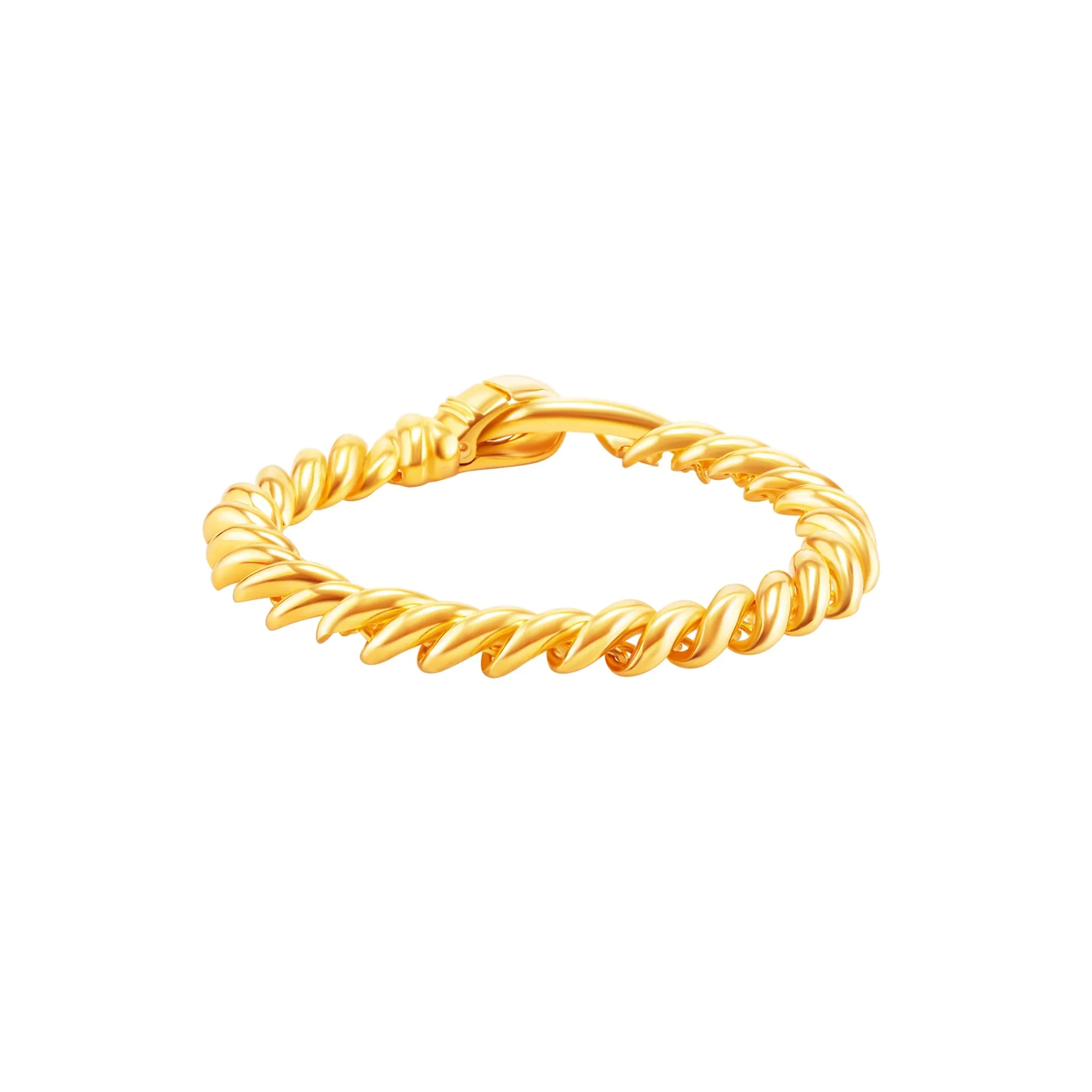 916 Gold Twisted Cable Triumph Bracelet