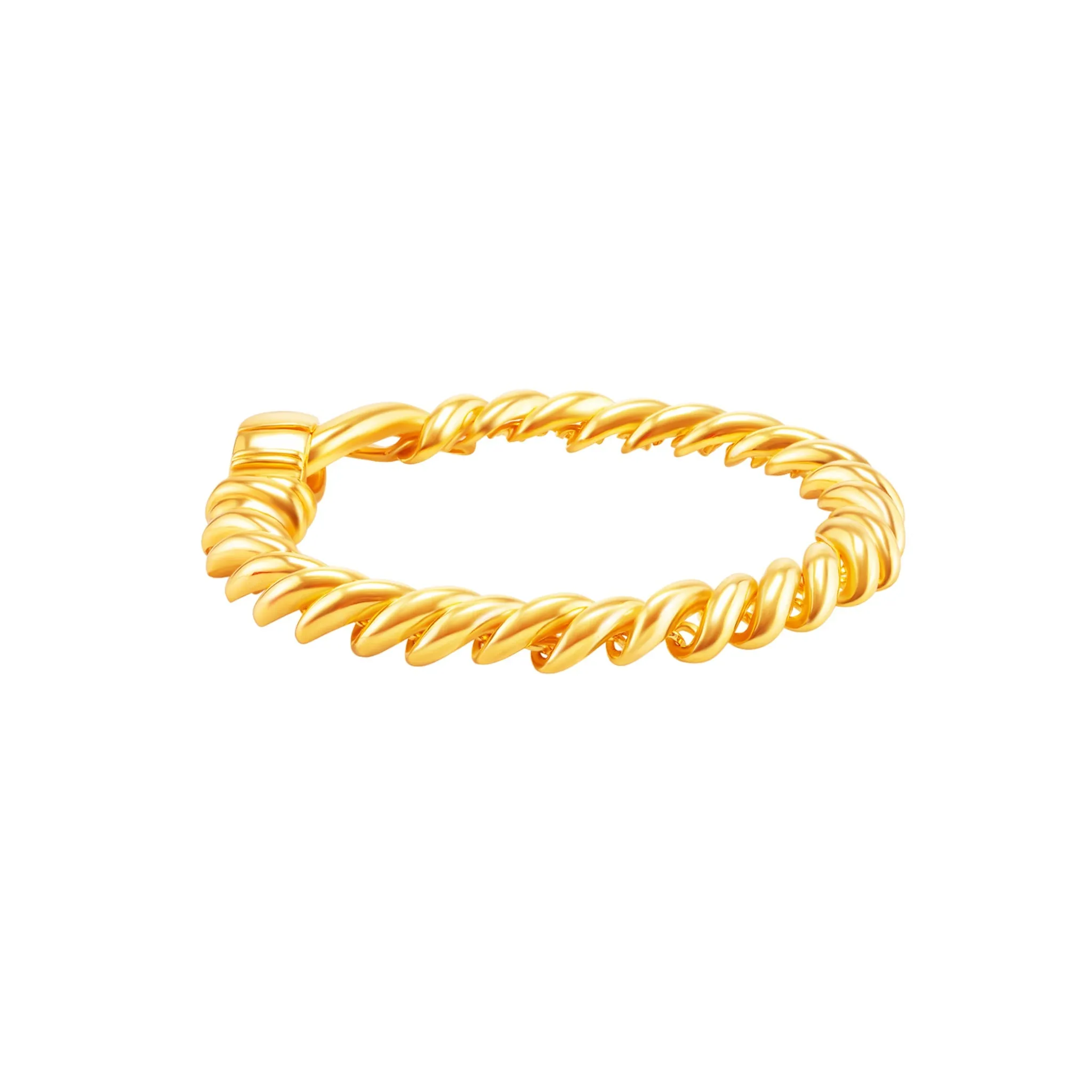 916 Gold Twisted Cable Triumph Bracelet