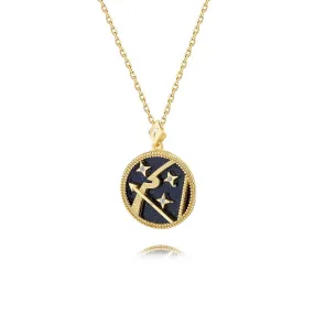 925 Silver Blue Sand Lucky Sagittarius Necklace