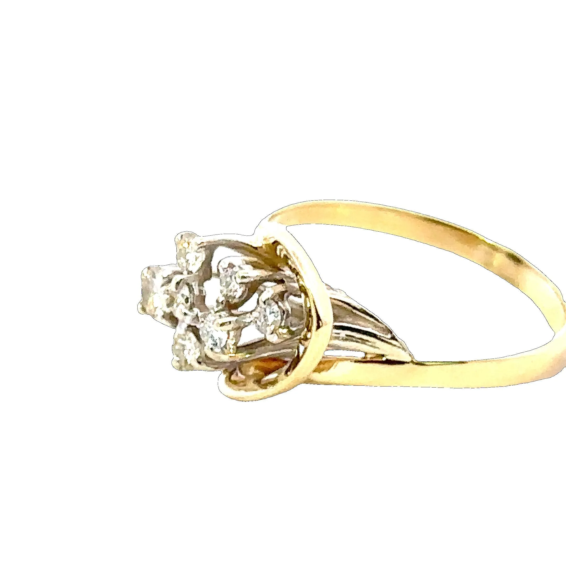 9ct Yellow & White Gold 7 stone Diamond Ring