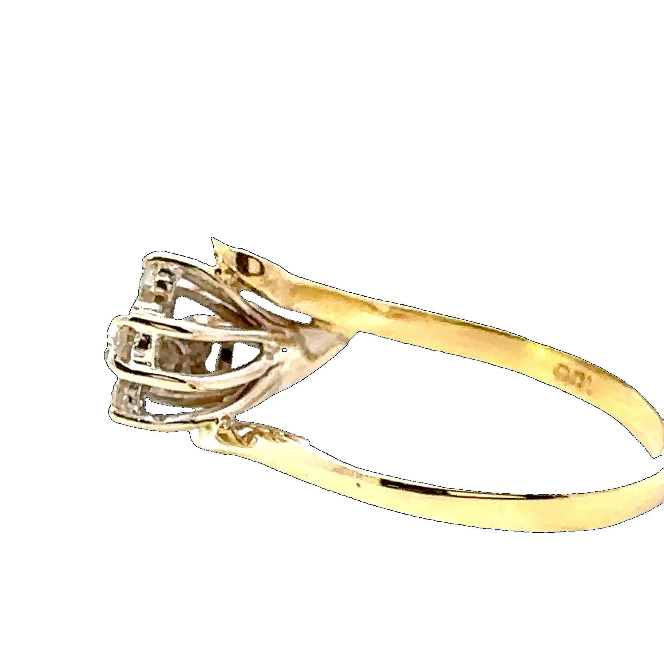 9ct Yellow & White Gold 7 stone Diamond Ring