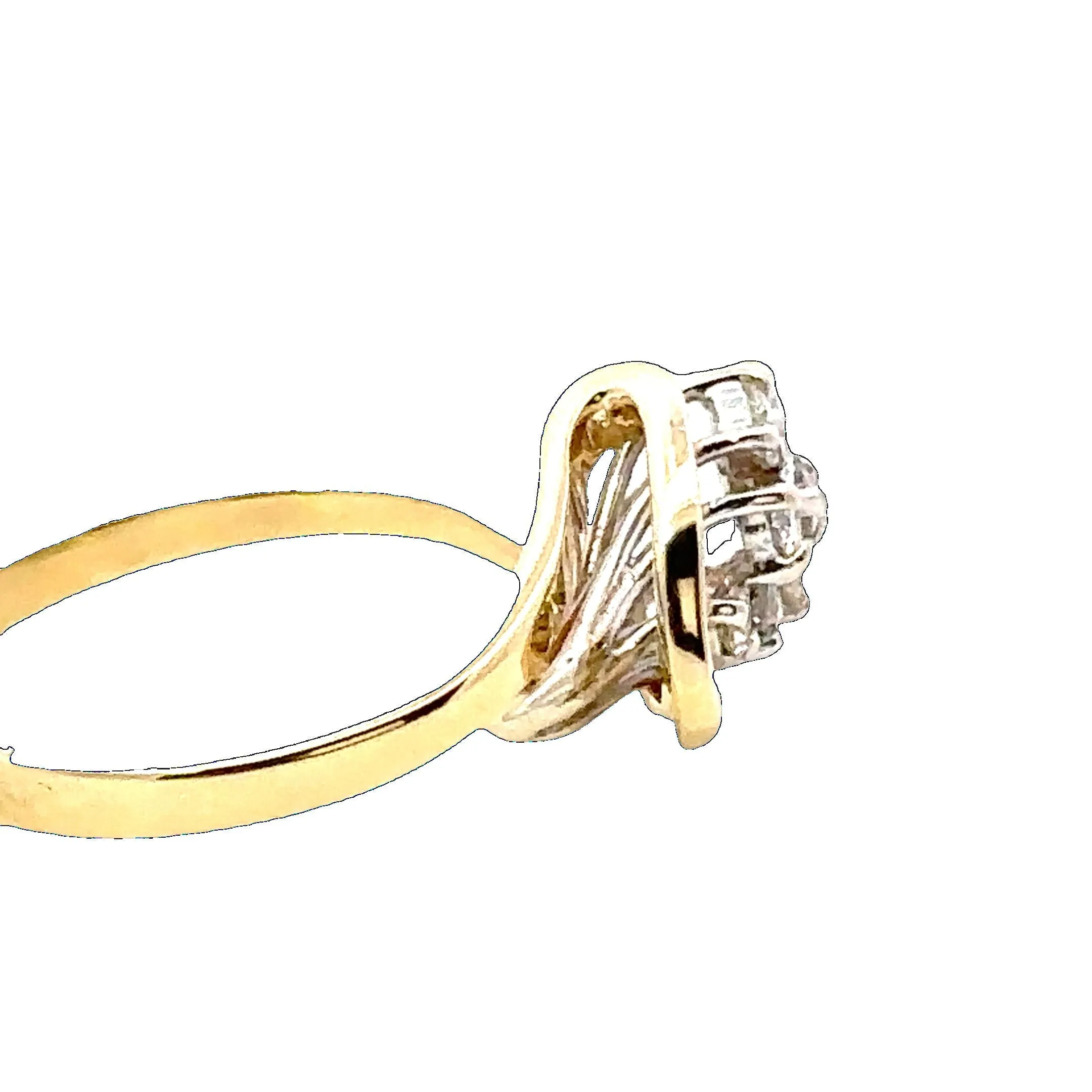 9ct Yellow & White Gold 7 stone Diamond Ring