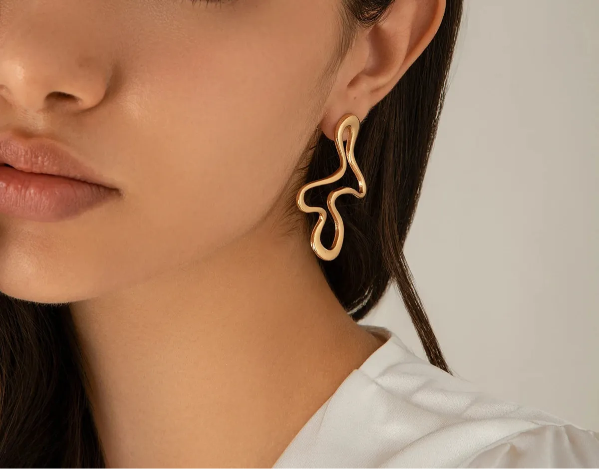 A&A Waterdrop Geometric Earrings