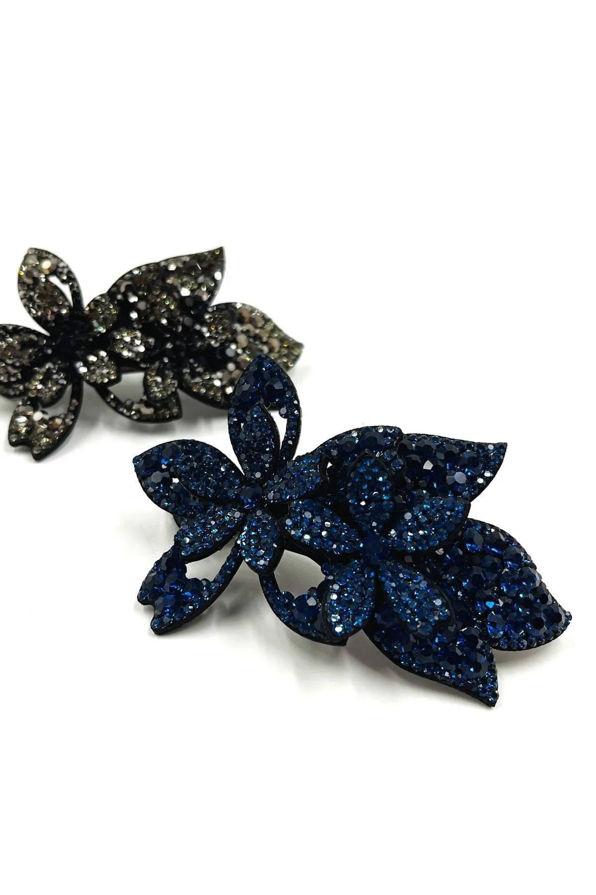 AC70175-Large Twin Floral Barrette