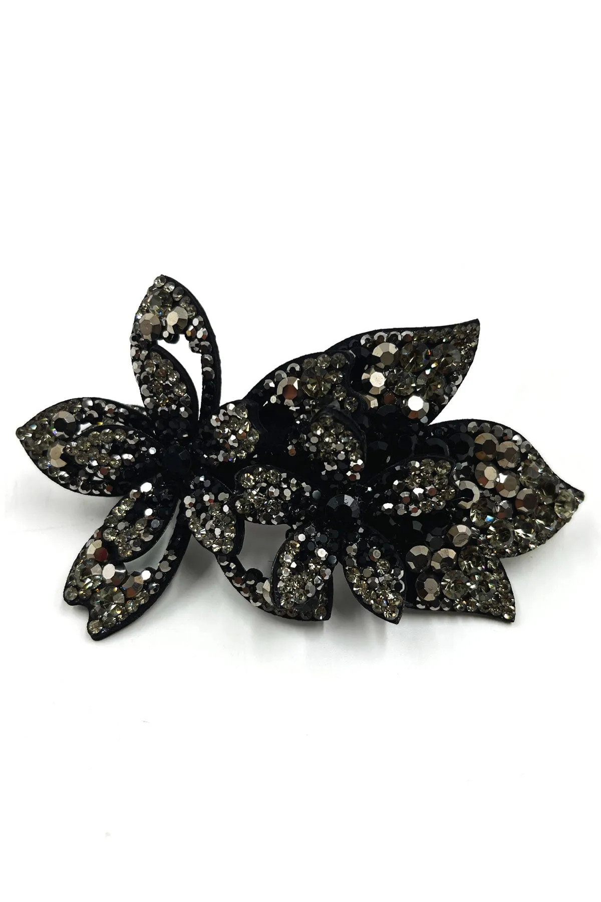 AC70175-Large Twin Floral Barrette