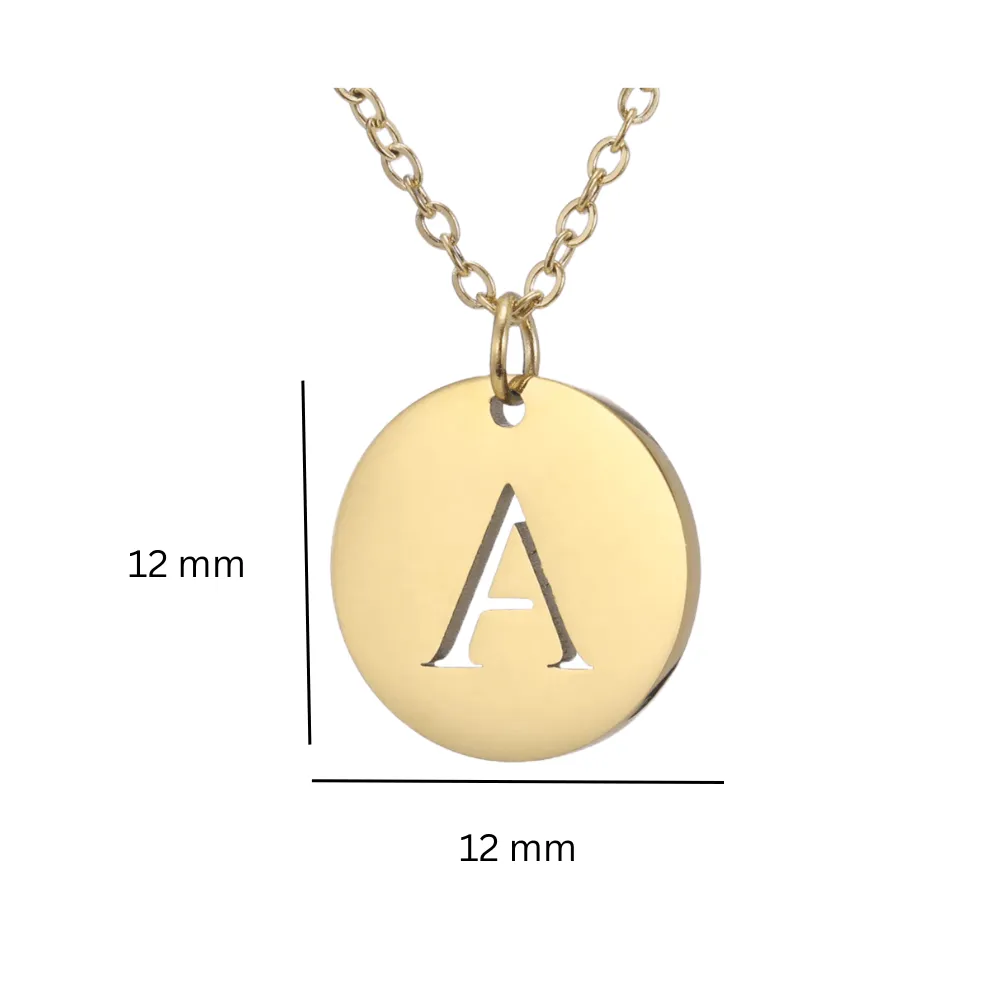 Alphabet Necklace Gold Plated - Letter P