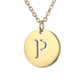 Alphabet Necklace Gold Plated - Letter P