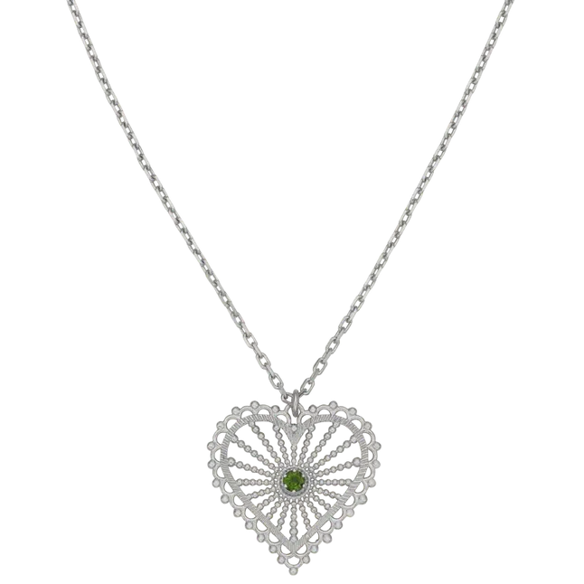 Amor Necklace | Sterling Silver | Chrome Diopside