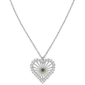 Amor Necklace | Sterling Silver | Chrome Diopside