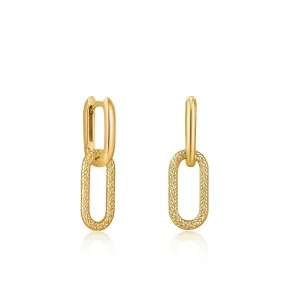 Ania Haie Gold Rope Oval Drop Earrings