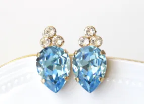 AQUAMARINE Stud EARRINGS