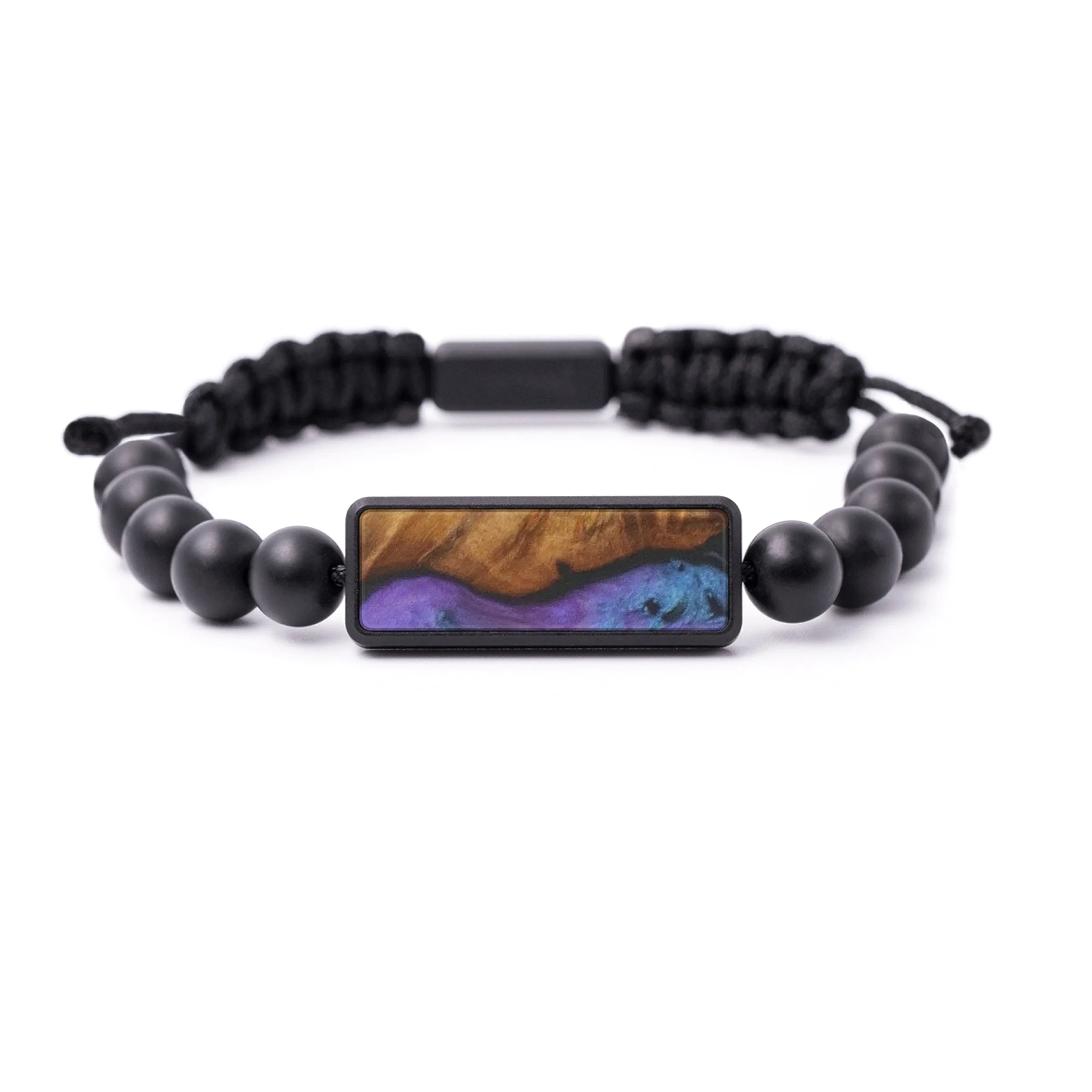 Bead Wood Resin Bracelet - Benito (Purple, 579331)