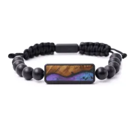 Bead Wood Resin Bracelet - Benito (Purple, 579331)