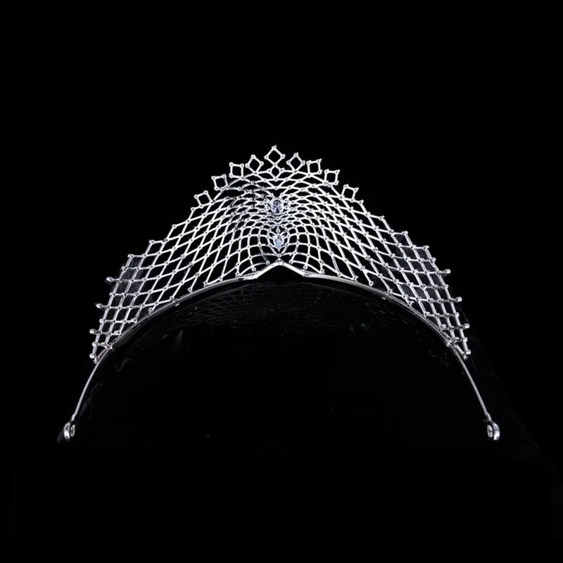 Big Mesh Style Tiara for Wedding ,Royal Princess Crown for Women CH10403